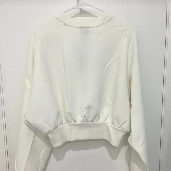 adidas Women's Sweatshirt, All Szn Soft Lux Loose Fit, Off-White, Medium - Picture 6 of 8